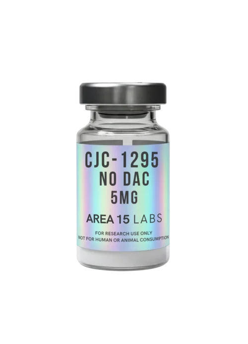 CJC-1295 (No DAC) 5mg lyophilized peptide vial, for laboratory evaluation.
