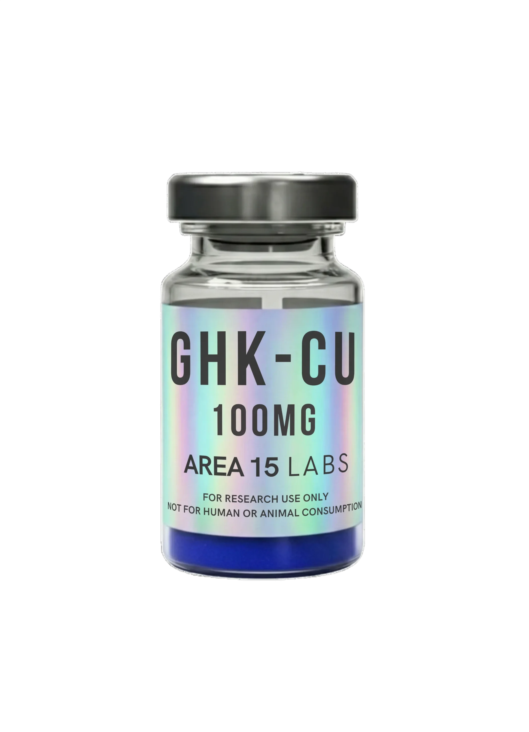 GHK-Cu 100mg (Copper Peptide) vial for laboratory chemical research.