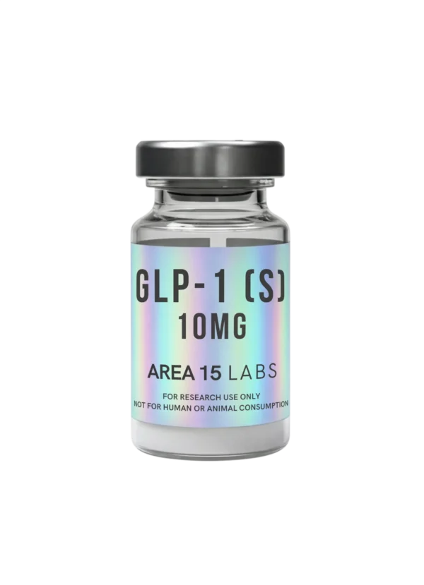 Semaglutide 10mg peptide vial for chemical analysis and research.