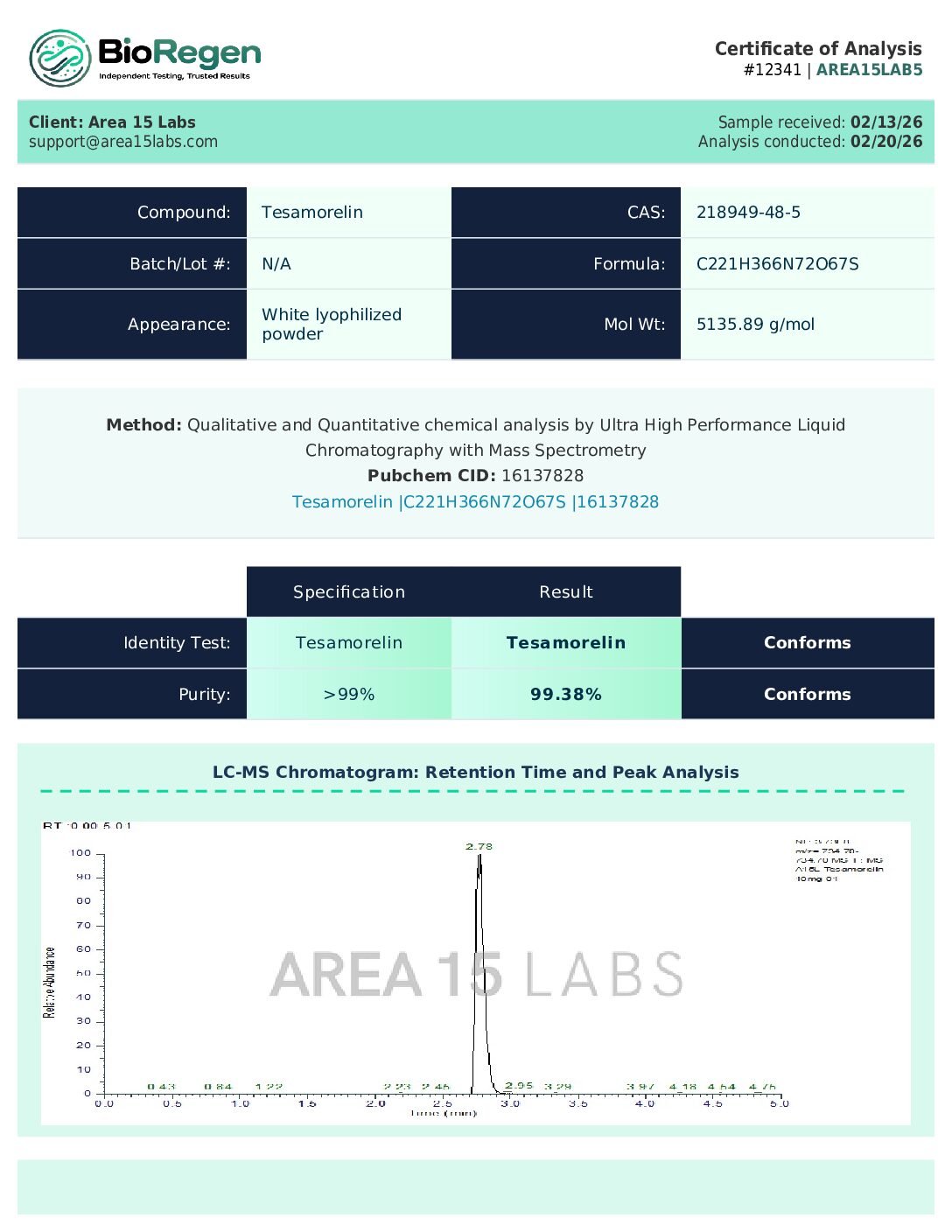 Tesamorelin 10mg