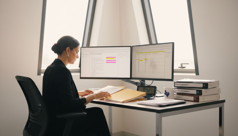 Specialist organizing FDA peptide compliance documents