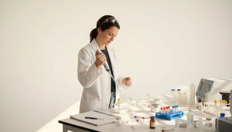 Peptide Research Mistakes: How They Sabotage Results 2 Biochemist working on peptide research