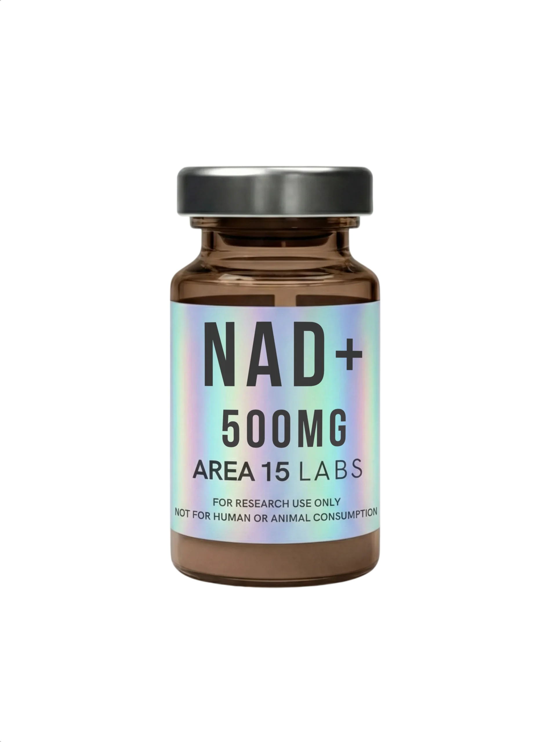Molecular structure of NAD+ 500mg lyophilized powder for metabolic research.